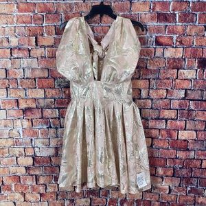 ⭐️ ASOS LUXE halter neck jacquard swing dress in pink silver ⭐️ FINAL SALE ⭐️